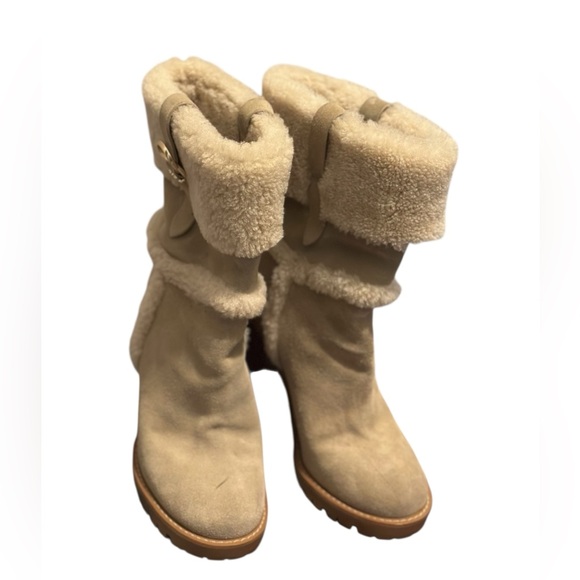 Coach Harlie Suede Bootie Shearing Trim women's 8B - Picture 13 of 15